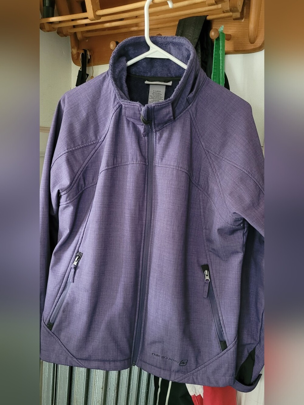 Free Country Heathered Lavender Zip Jacket